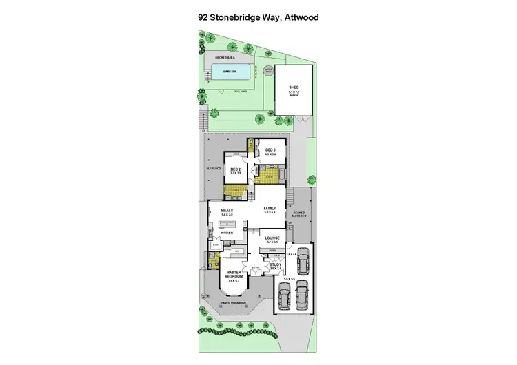 Floorplan of Homely house listing, 92 Stonebridge Way, Attwood VIC 3049