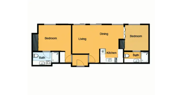 Floorplan of Homely apartment listing, 209/301 Ann Street, Brisbane QLD 4000