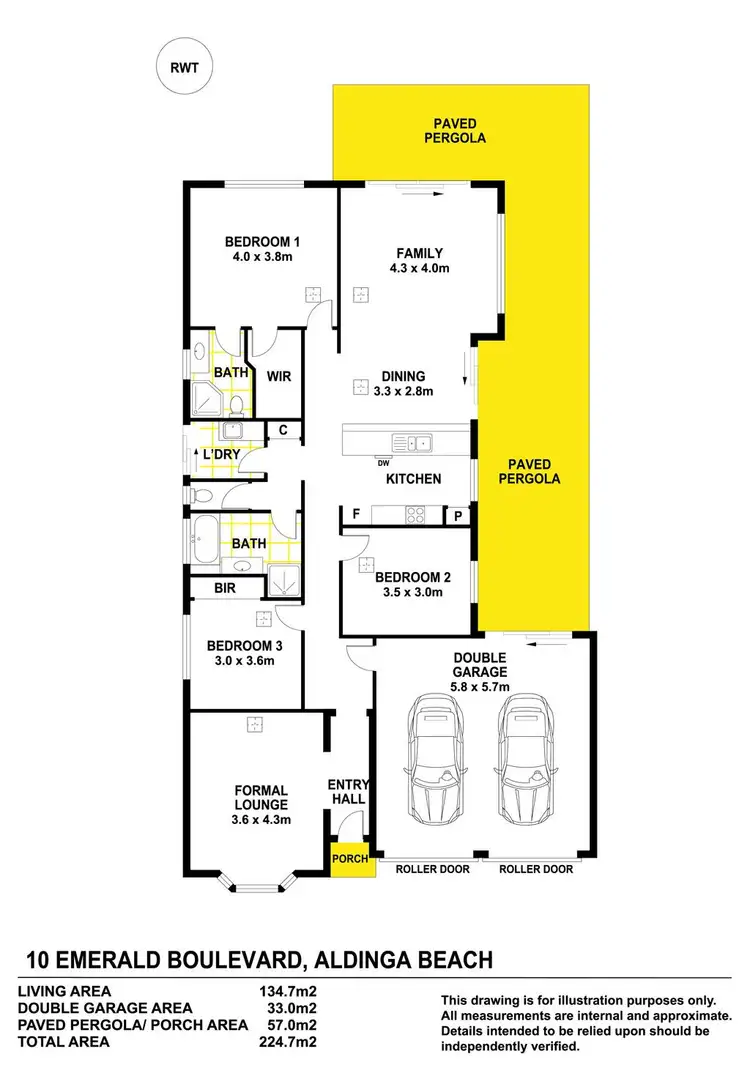Floorplan of Homely house listing, 10 Emerald Boulevard, Aldinga Beach SA 5173