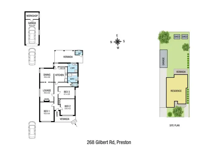 Floorplan of Homely house listing, 268 Gilbert Road, Preston VIC 3072