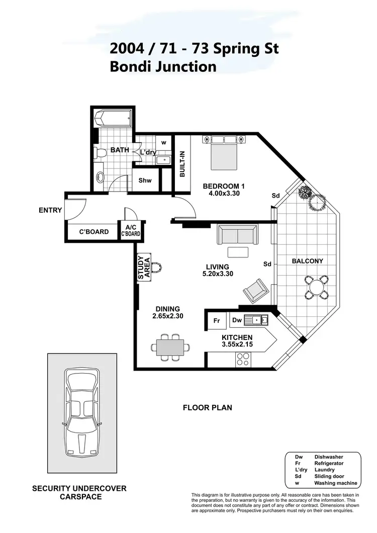 Floorplan of Homely apartment listing, 2004/71-73 Spring Street, Bondi Junction NSW 2022