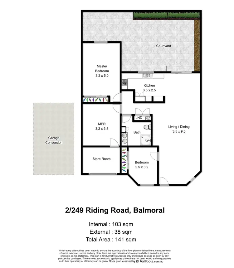 Floorplan of Homely townhouse listing, 2/249 Riding Road, Balmoral QLD 4171