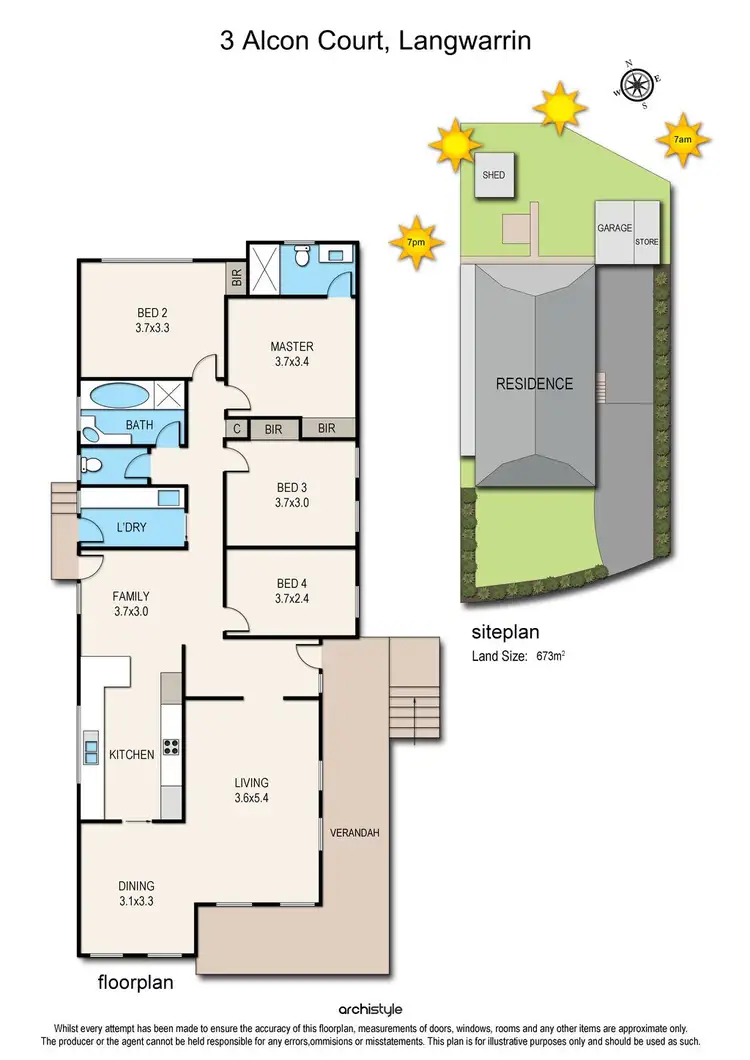 Floorplan of Homely house listing, 3 Alcon Court, Langwarrin VIC 3910