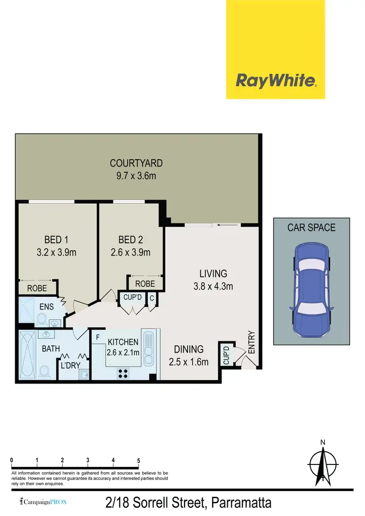 Floorplan of Homely apartment listing, 2/18 Sorrell Street, Parramatta NSW 2150