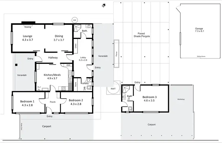 Floorplan of Homely house listing, 18 Seventeenth Street, Renmark SA 5341