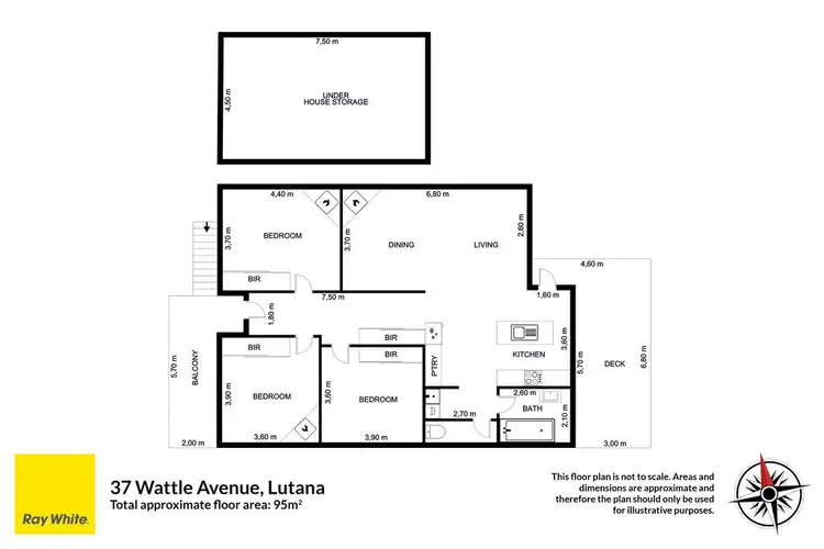 Floorplan of Homely house listing, 37 Wattle Avenue, Lutana TAS 7009