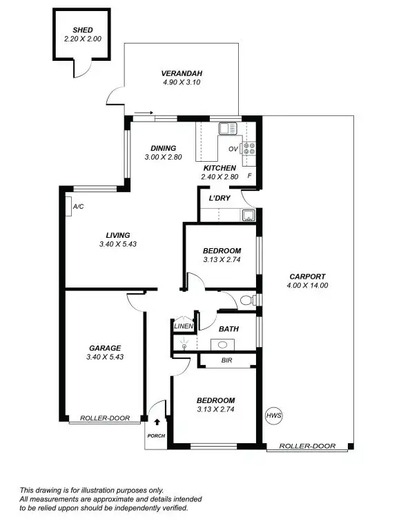 Floorplan of Homely unit listing, 2/4 Glenthorn Crescent, O'halloran Hill SA 5158