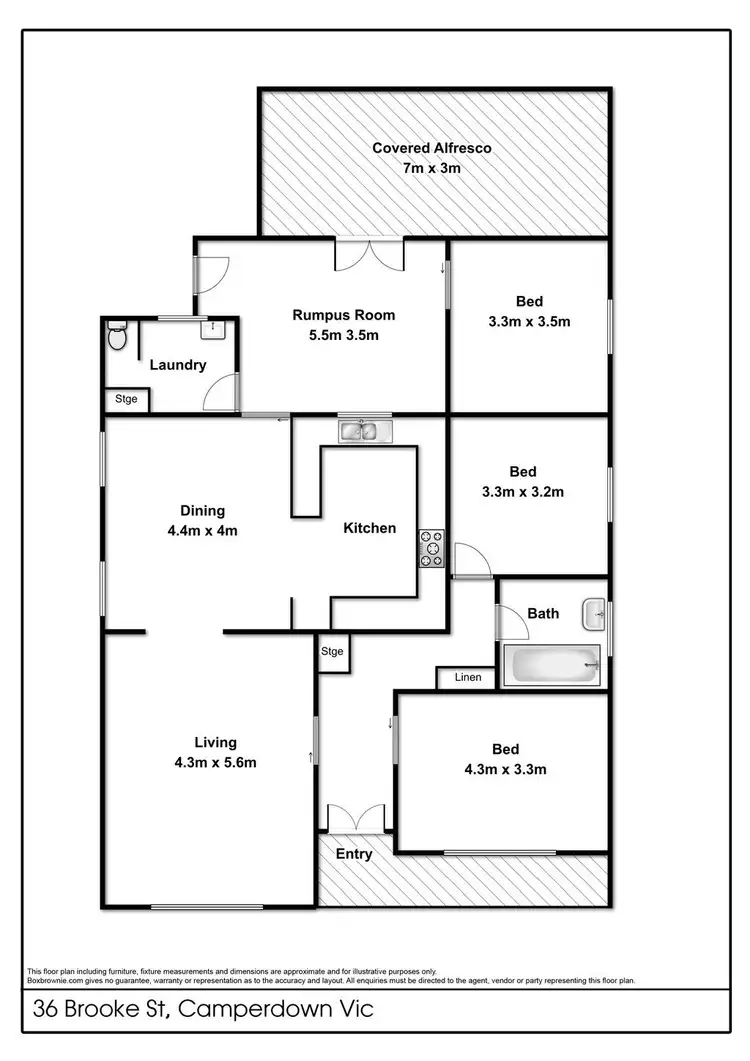 Floorplan of Homely house listing, 36 Brooke Street, Camperdown VIC 3260