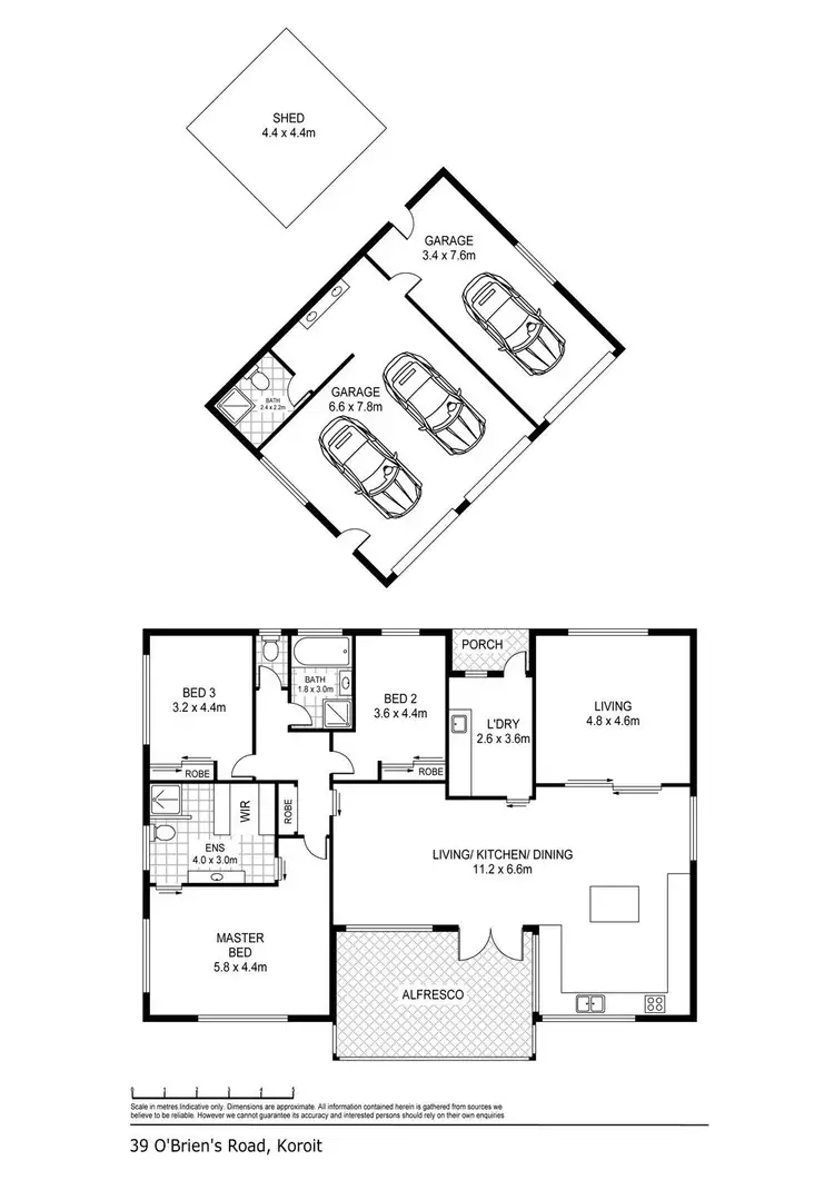 Floorplan of Homely house listing, 39 Obriens Lane, Koroit VIC 3282