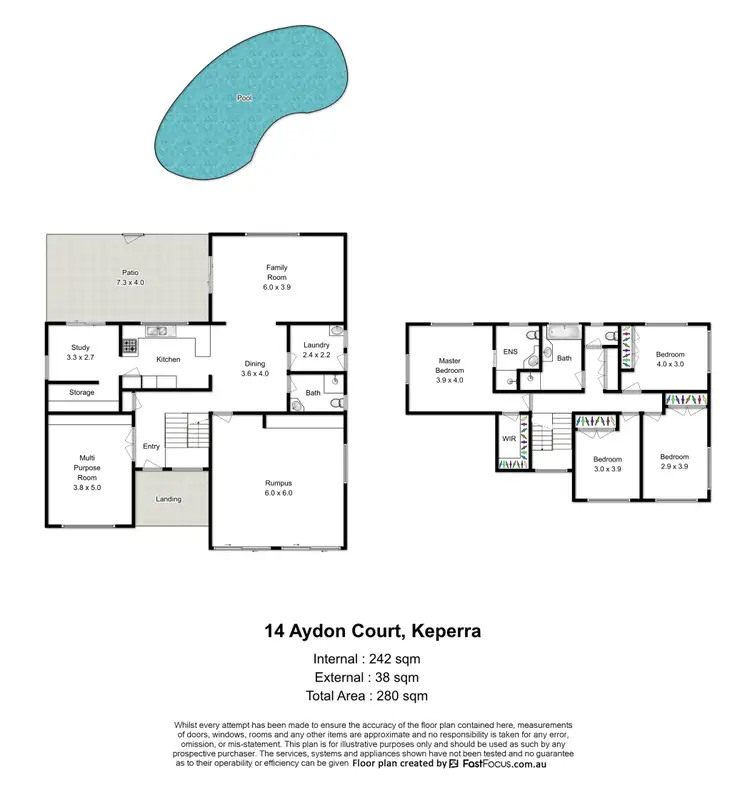 Floorplan of Homely house listing, 14 Aydon Court, Keperra QLD 4054