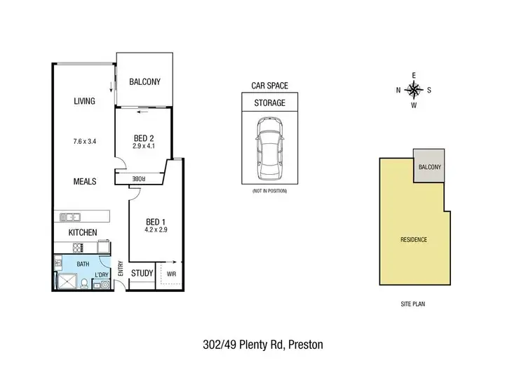 Floorplan of Homely apartment listing, 302/49 Plenty Road, Preston VIC 3072