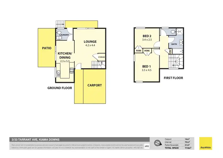 Floorplan of Homely townhouse listing, 3/33 Tarrant Avenue, Kiama Downs NSW 2533