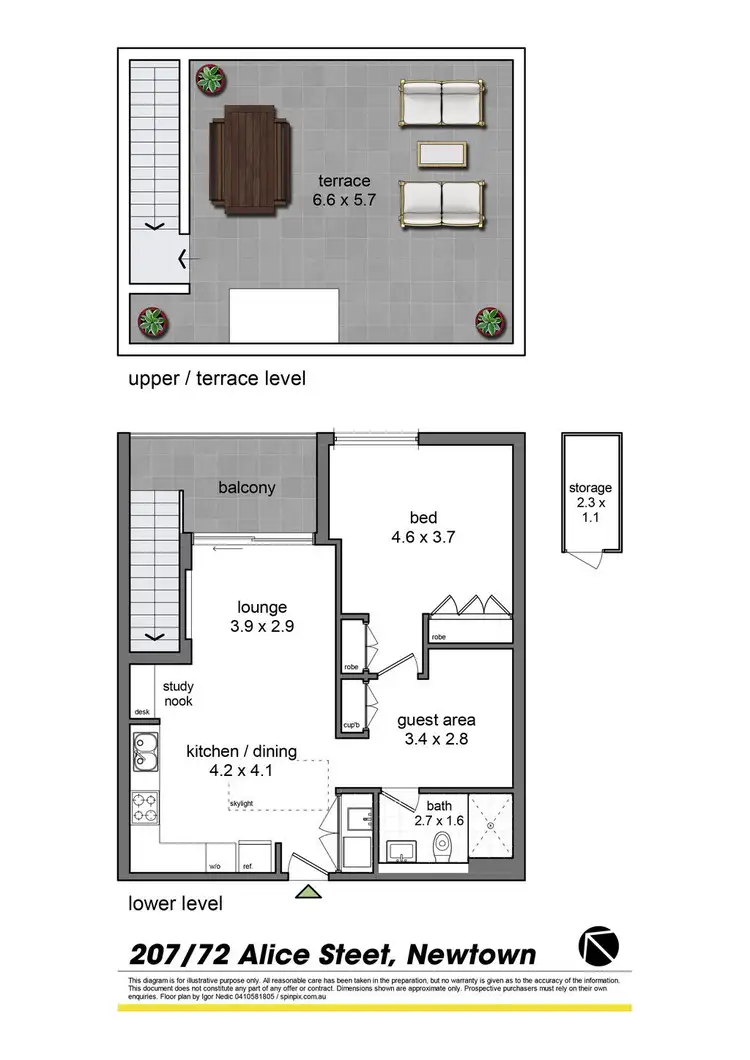 Floorplan of Homely unit listing, 207/72 Alice Street, Newtown NSW 2042