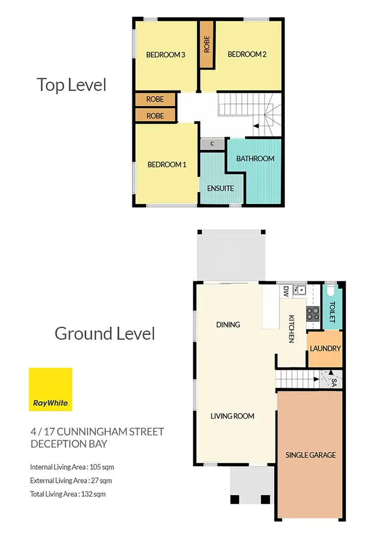 Floorplan of Homely townhouse listing, 4/17 Cunningham Street, Deception Bay QLD 4508