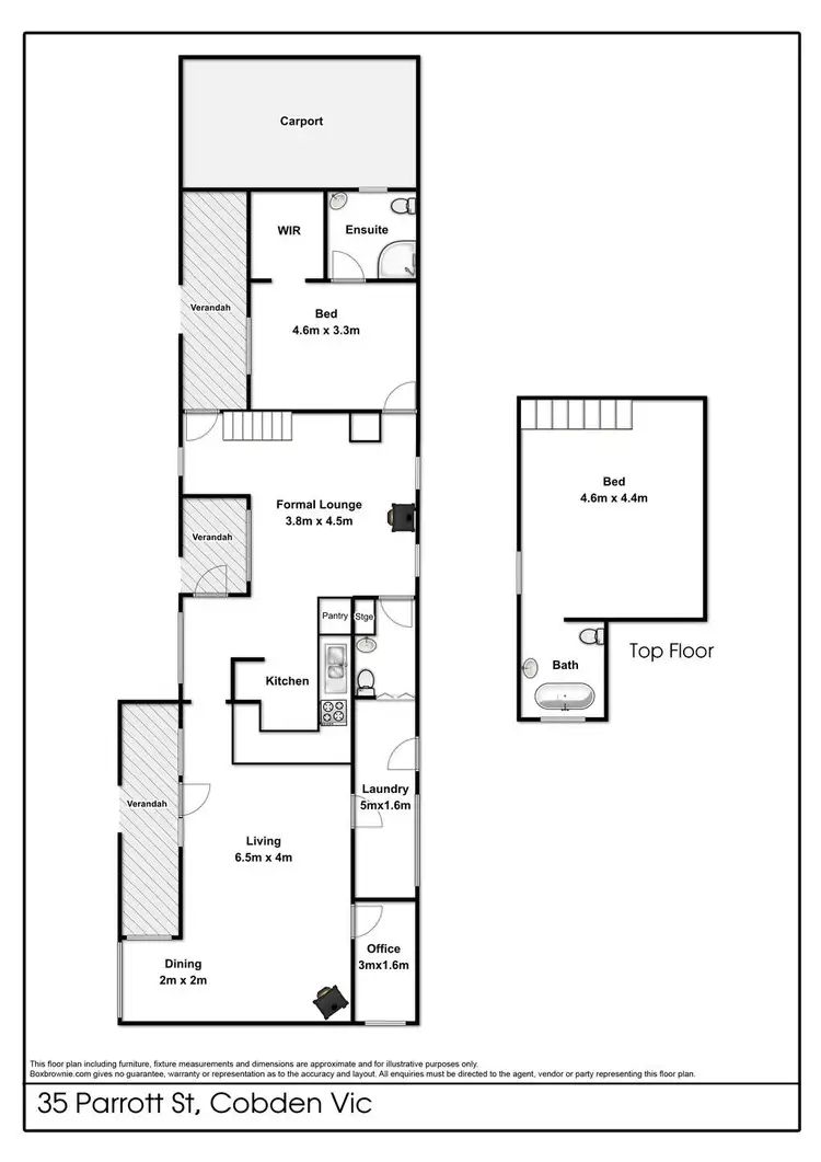 Floorplan of Homely house listing, 35 Parrott Street, Cobden VIC 3266