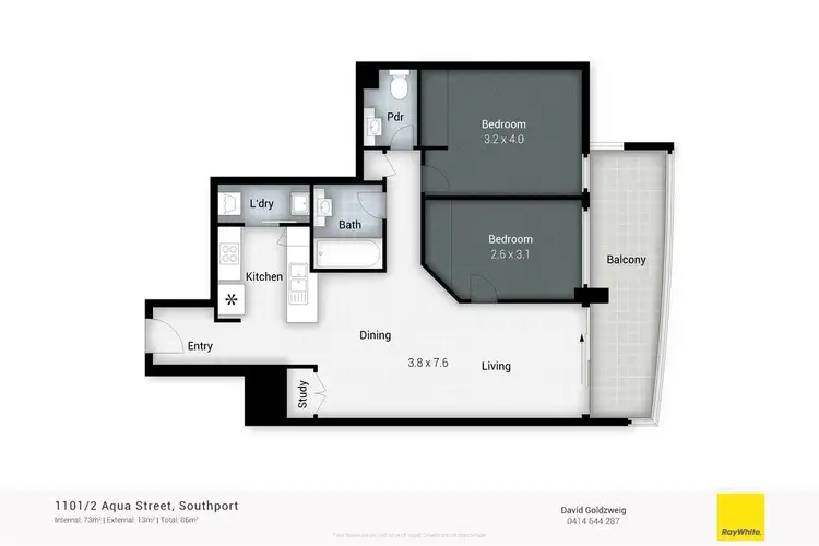 Floorplan of Homely apartment listing, 1101/2 Aqua Street, Southport QLD 4215