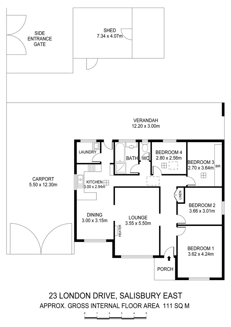 Floorplan of Homely house listing, 23 London Drive, Salisbury East SA 5109