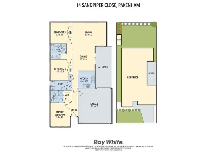 Floorplan of Homely house listing, 14 Sandpiper Close, Pakenham VIC 3810