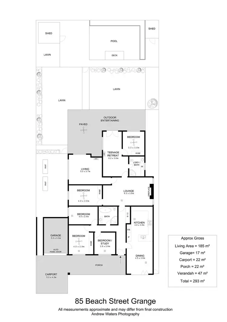 Floorplan of Homely house listing, 85 Beach Street, Grange SA 5022