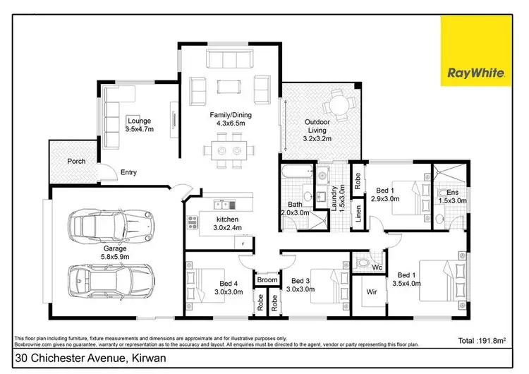 Floorplan of Homely house listing, 30 Chichester Avenue, Kirwan QLD 4817