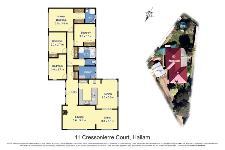 Floorplan of Homely house listing, 11 Cressonierre Court, Hallam VIC 3803