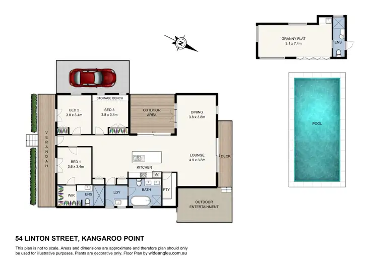 Floorplan of Homely house listing, 54 Linton Street, Kangaroo Point QLD 4169