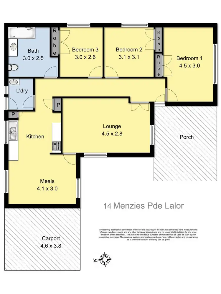 Floorplan of Homely house listing, 14 Menzies Parade, Lalor VIC 3075
