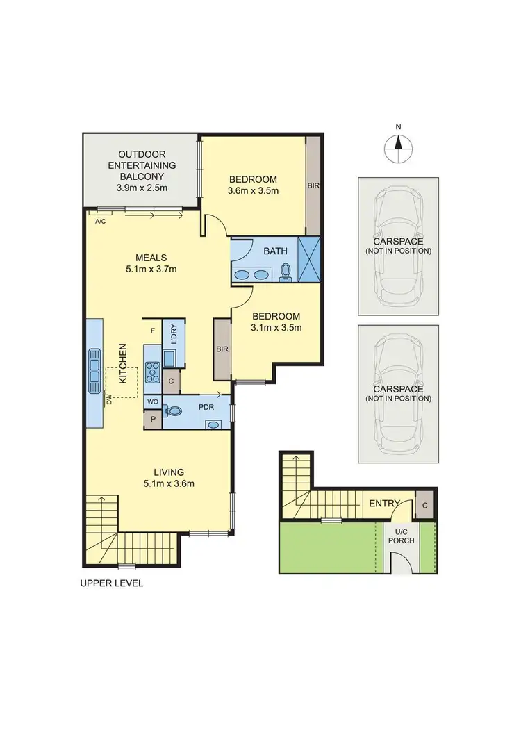 Floorplan of Homely townhouse listing, 2D Murray Street, Brunswick West VIC 3055