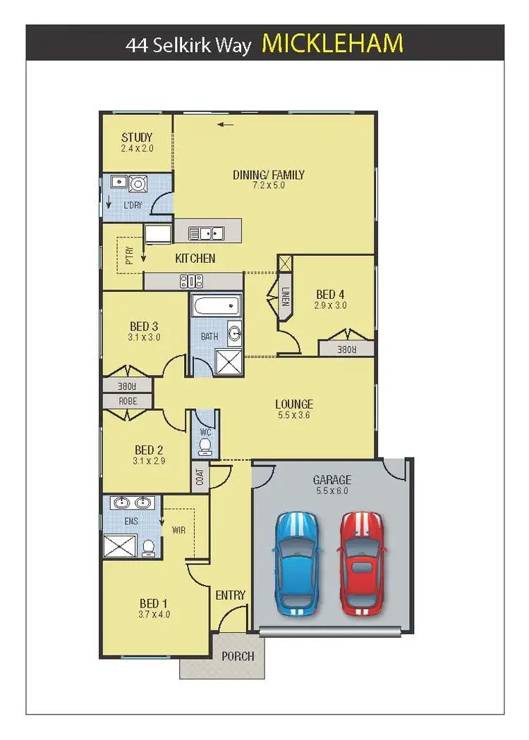 Floorplan of Homely house listing, 44 Selkirk Way, Mickleham VIC 3064