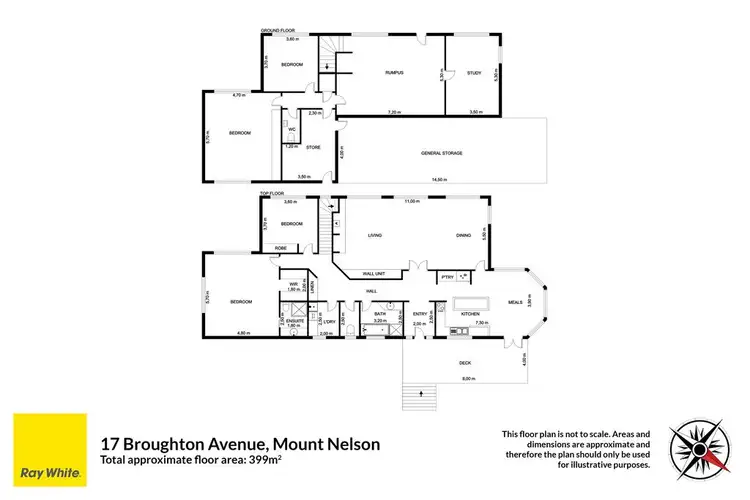 Floorplan of Homely house listing, 17 Broughton Avenue, Mount Nelson TAS 7007
