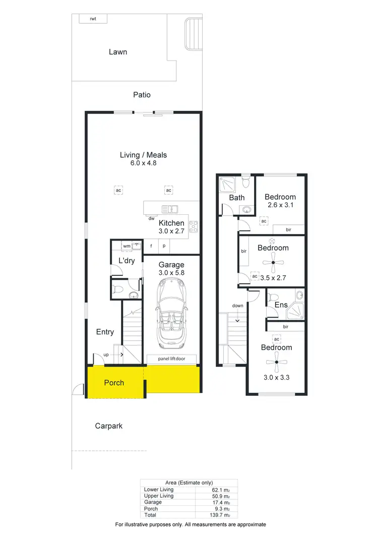 Floorplan of Homely townhouse listing, 6/100 Findon Road, Woodville West SA 5011