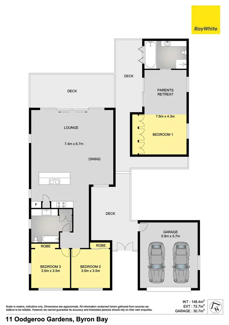 Floorplan of Homely house listing, 11 Oodgeroo Gardens, Byron Bay NSW 2481