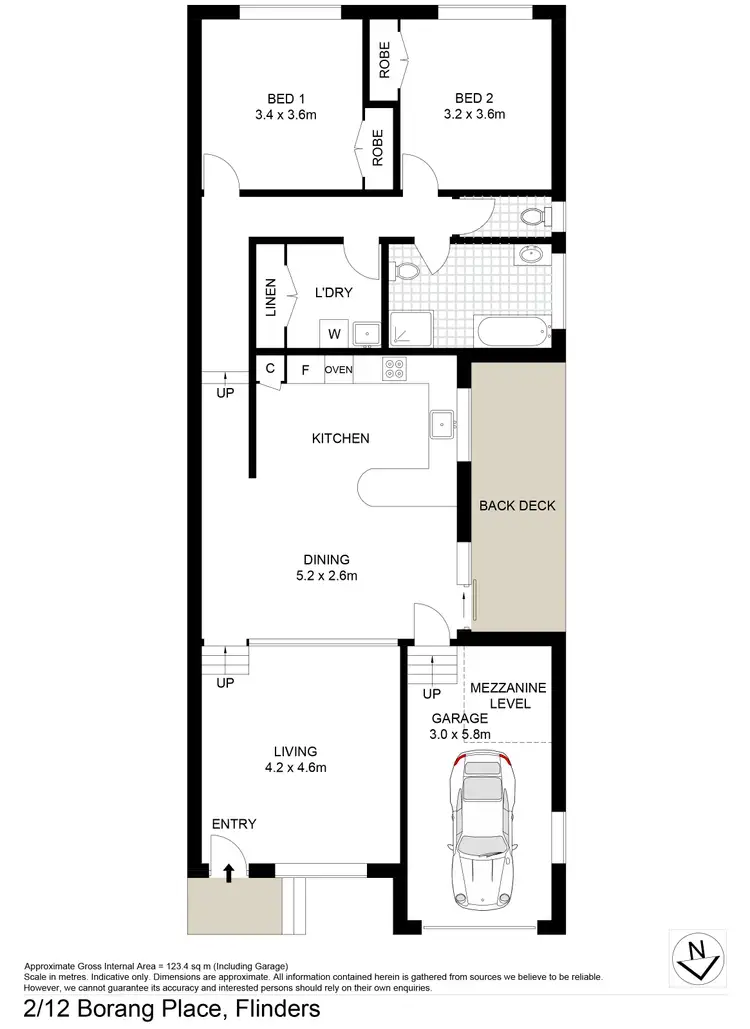 Floorplan of Homely other listing, 2/12 Borang Place, Flinders NSW 2529