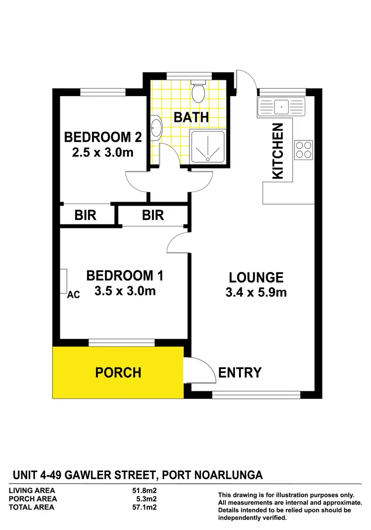 Floorplan of Homely unit listing, 4/49 Gawler Street, Port Noarlunga SA 5167
