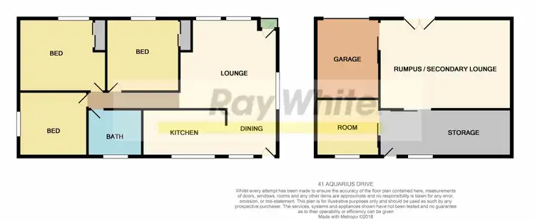 Floorplan of Homely house listing, 41 Aquarius Drive, Kingston QLD 4114