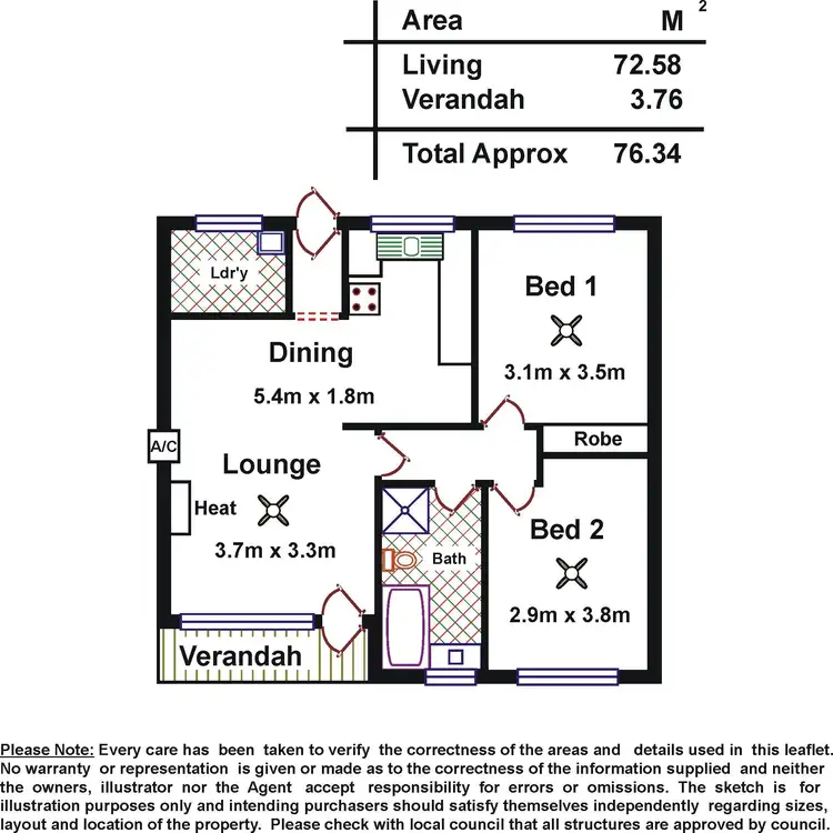 Floorplan of Homely house listing, Unit 59/47 Jarvis Road, Elizabeth Vale SA 5112