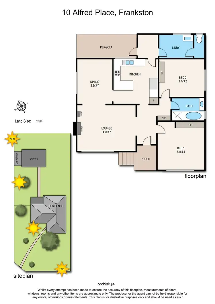Floorplan of Homely house listing, 10 Alfred Place, Frankston VIC 3199