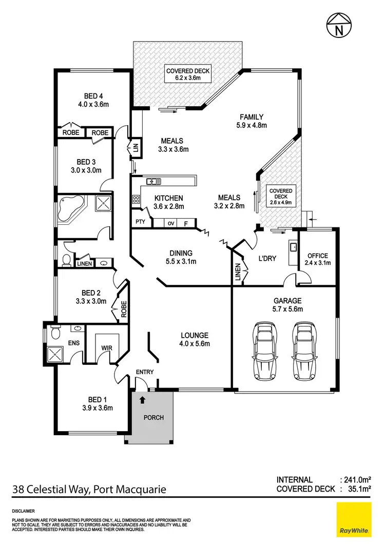 Floorplan of Homely house listing, 38 Celestial Way, Port Macquarie NSW 2444