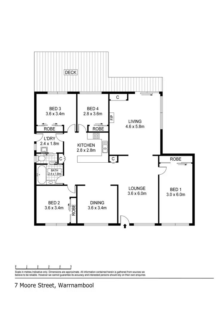 Floorplan of Homely house listing, 7 Moore Street, Warrnambool VIC 3280