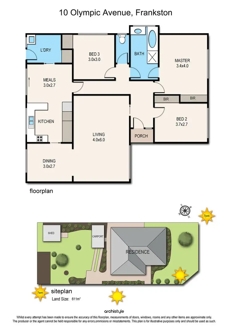 Floorplan of Homely house listing, 10 Olympic Avenue, Frankston VIC 3199