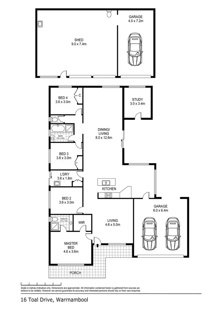 Floorplan of Homely house listing, 16 Toal Drive, Warrnambool VIC 3280