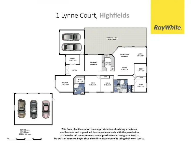 Floorplan of Homely house listing, 1 Lynne Court, Highfields QLD 4352