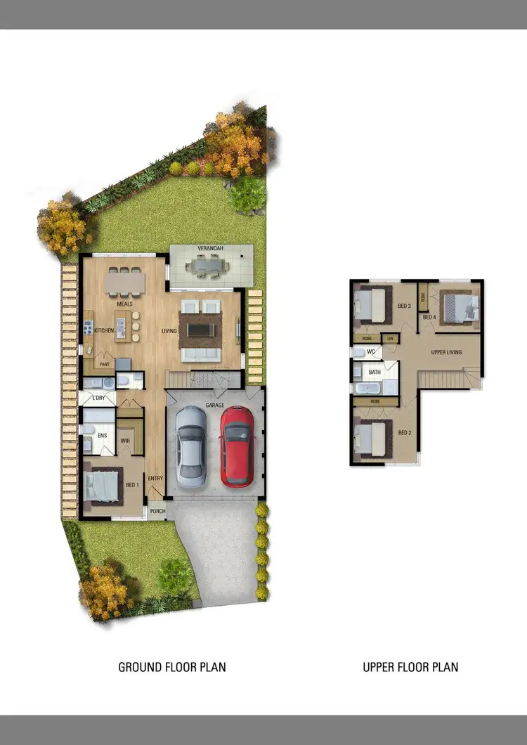 Floorplan of Homely townhouse listing, 1 & 2/71 Noorong Avenue, Bundoora VIC 3083