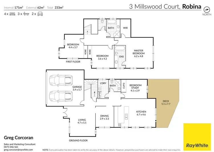 Floorplan of Homely house listing, 3 Millswood Court, Robina QLD 4226