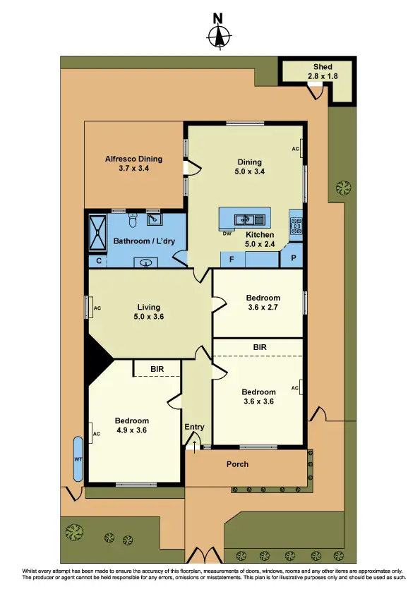 Floorplan of Homely house listing, 16 Madden Street, Maidstone VIC 3012