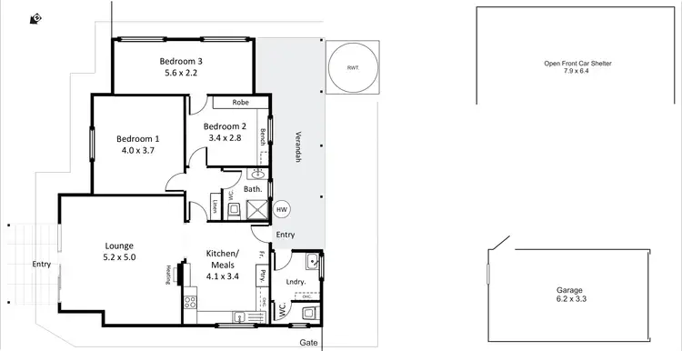 Floorplan of Homely house listing, 35 Railway Terrace, Renmark SA 5341
