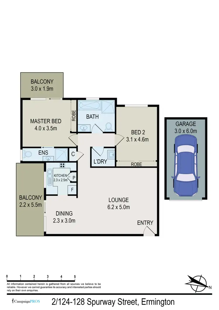 Floorplan of Homely apartment listing, 2/124-128 Spurway Street, Ermington NSW 2115