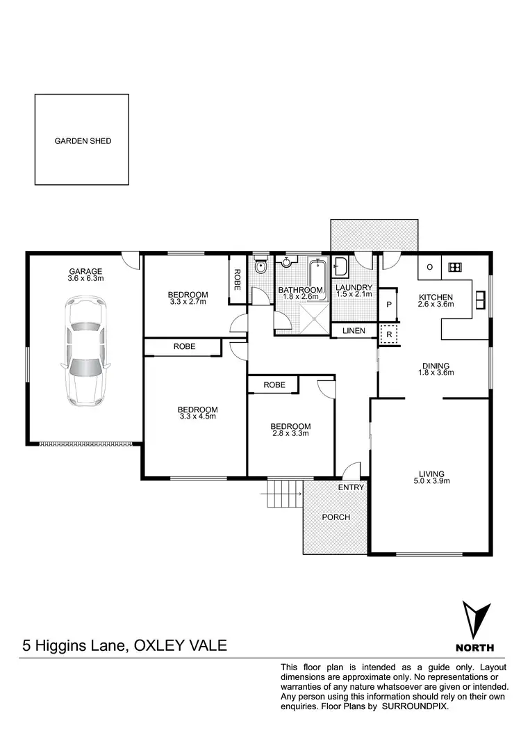 Floorplan of Homely house listing, 5 Higgins Lane, Tamworth NSW 2340