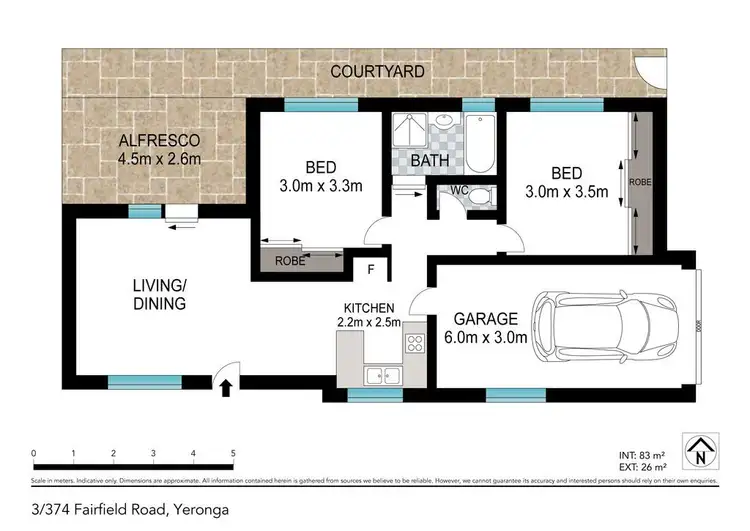 Floorplan of Homely unit listing, 3/374 Fairfield Road, Yeronga QLD 4104