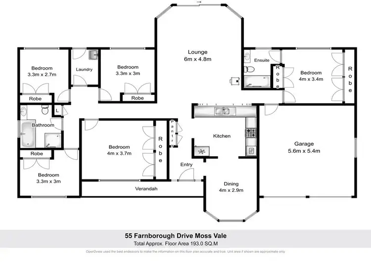 Floorplan of Homely house listing, 55 Farnborough Drive, Moss Vale NSW 2577